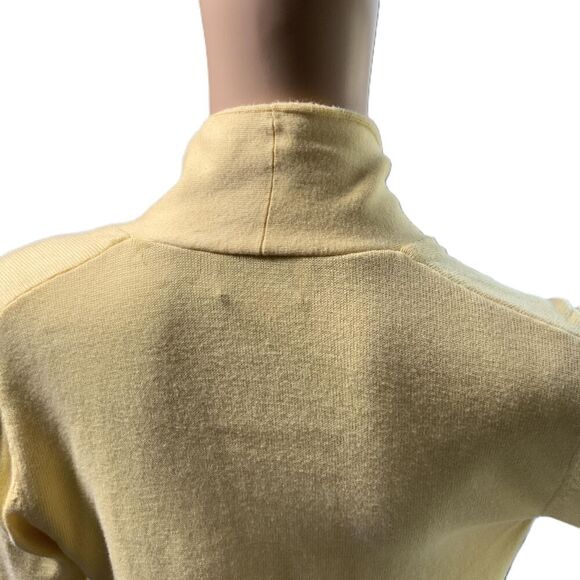 Neiman Marcus Yellow Long Sleeve Shawl Collar Single Button Cardigan Size Small - Picture 6 of 12